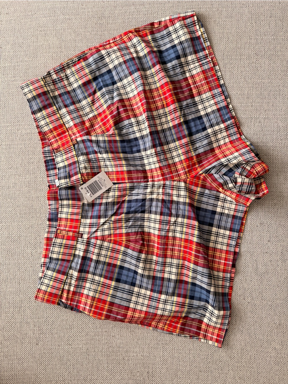 torrid Red Blue Plaid Cotton Shorts